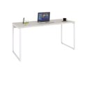 Ver imagem 4 de Escrivaninha Mesa Escritório Diretor Estilo Kuadra 150cm Industrial Snow e Branco Chess