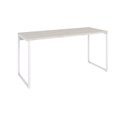 Ver imagem 2 de Escrivaninha Mesa Escritório Diretor Estilo Kuadra 150cm Industrial Snow e Branco Chess