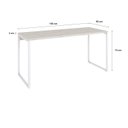 Ver imagem 3 de Escrivaninha Mesa Escritório Diretor Estilo Industrial 150cm Kuadra