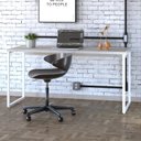 Ver imagem 1 de Escrivaninha Mesa Escritório Diretor Estilo Industrial 150cm Kuadra