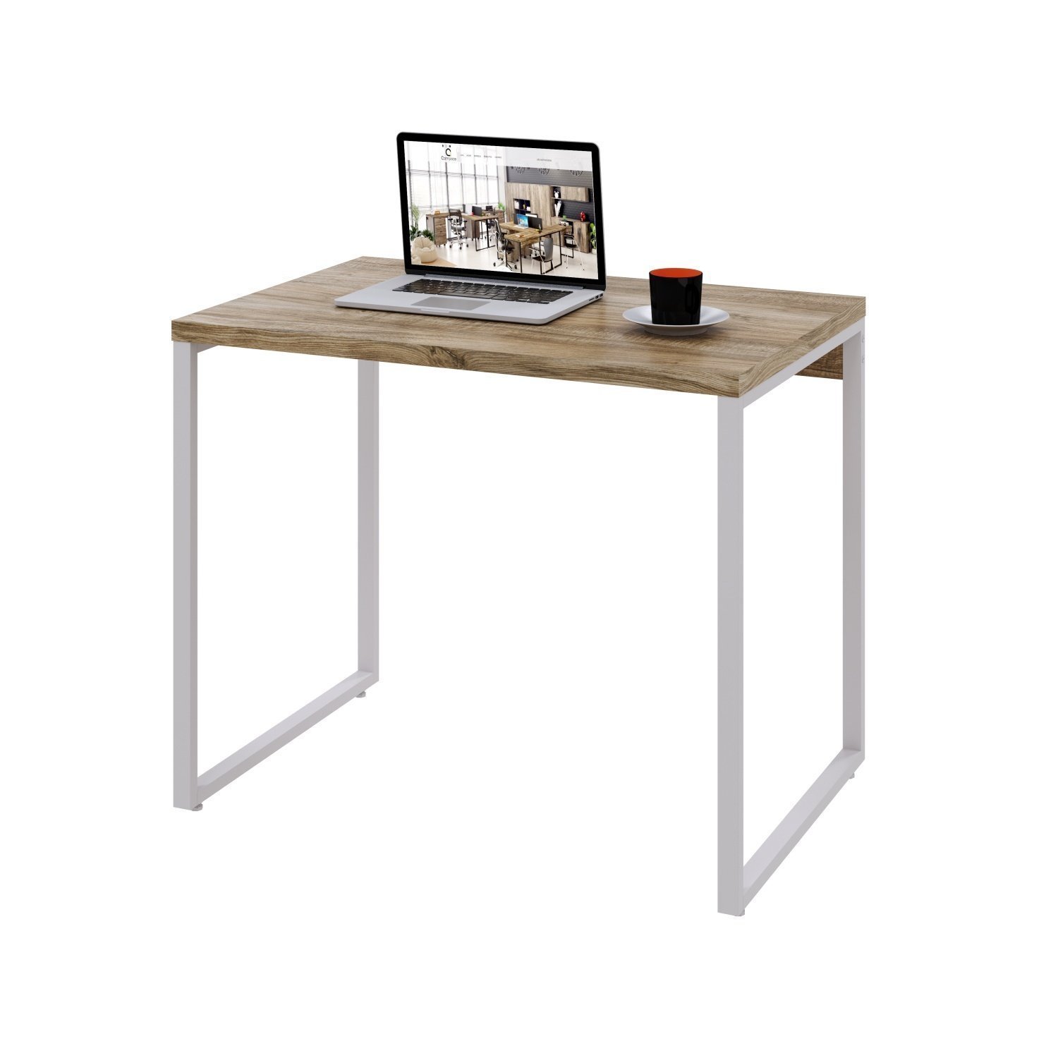 Mesa Para Escritório Office Estilo Industrial 90Cm Kuadra - 4