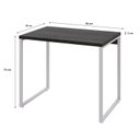 Ver imagem 3 de Escrivaninha Mesa Escritório Office Estilo Kuadra 90cm Industrial Carvalho Dark e Branco Chess Marrom