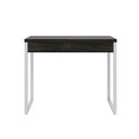 Ver imagem 6 de Escrivaninha Mesa Escritório Office Estilo Kuadra 90cm Industrial Carvalho Dark e Branco Chess Marrom