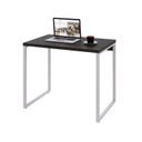 Ver imagem 4 de Escrivaninha Mesa Escritório Office Estilo Kuadra 90cm Industrial Carvalho Dark e Branco Chess Marrom