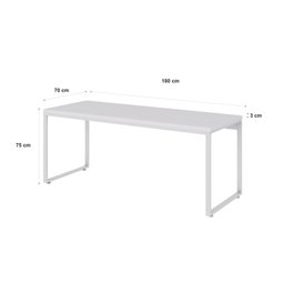 Escrivaninha Mesa Escritório Estilo Industrial Diretor 180cm Kuadra - 3 Escrivaninha Mesa Escritório Estilo Industrial Diretor 180cm Kuadra - 3