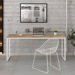 Escrivaninha Mesa Escritório Estilo Industrial Diretor 180cm Kuadra - 1