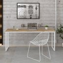 Ver imagem 1 de Escrivaninha Mesa Escritório Estilo Industrial Diretor 180cm Kuadra