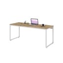 Ver imagem 4 de Escrivaninha Mesa Escritório Estilo Diretor Kuadra 180cm Industrial Carvalho e Branco Marrom