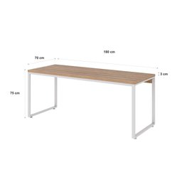 Escrivaninha Mesa Escritório Estilo Industrial Diretor 180cm Kuadra - 3 Escrivaninha Mesa Escritório Estilo Industrial Diretor 180cm Kuadra - 3