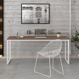 Escrivaninha Mesa Escritório Estilo Industrial Diretor 180cm Kuadra - 1