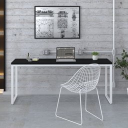 Escrivaninha Mesa Escritório Estilo Industrial Diretor 180cm Kuadra - 1