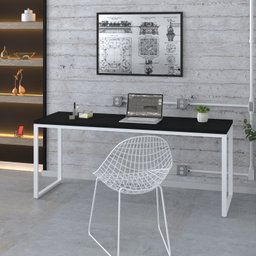 Escrivaninha Mesa Escritório Estilo Industrial Diretor 180cm Kuadra - 7