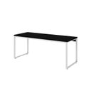 Ver imagem 2 de Escrivaninha Mesa Escritório Estilo Diretor Kuadra 180cm Industrial Preto Ônix e Branco Chess