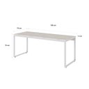 Ver imagem 3 de Escrivaninha Mesa Escritório Estilo Diretor Kuadra 180cm Industrial Snow e Branco Chess