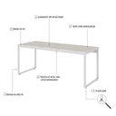 Ver imagem 5 de Escrivaninha Mesa Escritório Estilo Industrial Diretor 180cm Kuadra