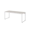 Ver imagem 2 de Escrivaninha Mesa Escritório Estilo Diretor Kuadra 180cm Industrial Snow e Branco Chess