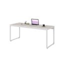Ver imagem 4 de Escrivaninha Mesa Escritório Estilo Diretor Kuadra 180cm Industrial Snow e Branco Chess