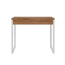 Ver imagem 6 de Escrivaninha Mesa Escritório Office Estilo Kuadra 90cm Industrial Lamina Mel e Branco Marrom