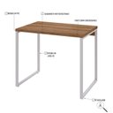 Ver imagem 5 de Escrivaninha Mesa Escritório Office Estilo Kuadra 90cm Industrial Lamina Mel e Branco Marrom