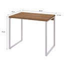 Ver imagem 3 de Escrivaninha Mesa Escritório Office Estilo Kuadra 90cm Industrial Lamina Mel e Branco Marrom