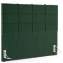 Ver imagem 3 de Kit Cabeceira Cama Box King 195cm com Calçadeira Roma W01 Couríssimo Verde - Lyam Lyam Decor