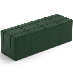 Kit Cabeceira Cama Box King 195cm com Calçadeira Roma W01 Couríssimo Verde - Lyam Lyam Decor - 4