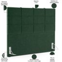 Ver imagem 5 de Kit Cabeceira Cama Box King 195cm com Calçadeira Roma W01 Couríssimo Verde - Lyam Lyam Decor
