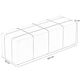 Kit Cabeceira Cama Box King 195cm com Calçadeira Roma W01 Couríssimo Verde - Lyam Lyam Decor - 8