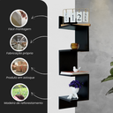 Ver mais imagens de Prateleira de Canto Decorativa Estante Funcional para Organização