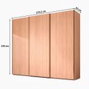 Ver imagem 4 de Guarda Roupa Veneto em Mdf 274,5x230cm 3 Portas 6 Gavetas Olmo 1000