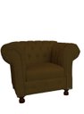 Ver imagem 1 de Poltrona Luis XV Chesterfield Capitone Suede Marrom Decorativa / Sala, Tv, Estar, Recepção