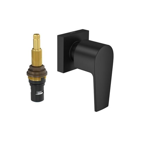 Acabamento para Registro de Pressão 1/2" e 3/4" com Mecanismo 1/2 Volta Black Matte Deca Cod: 4916.b
