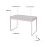 Escrivaninha Mesa Escritório 120Cm 2 Gavetas Kuadra - 5