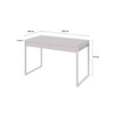 Ver imagem 3 de Escrivaninha Mesa Escritório Kuadra 2 Gavetas 120cm Industrial Branco Chess