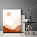 Ver imagem 2 de Quadro Decorativo Abstrato Paisagem Montanhas - 70x50cm:moldura Preta