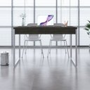 Ver imagem 1 de Escrivaninha Mesa Escritório 120Cm 2 Gavetas Kuadra