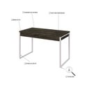 Ver imagem 5 de Escrivaninha Mesa Escritório 120Cm 2 Gavetas Kuadra