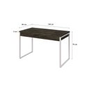 Ver imagem 3 de Escrivaninha Mesa Escritório Kuadra 2 Gavetas 120cm Industrial Carvalho Dark e Branco Chess Marrom