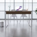 Ver imagem 1 de Escrivaninha Mesa Escritório 120Cm 2 Gavetas Kuadra