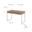 Ver imagem 5 de Escrivaninha Mesa Escritório 120Cm 2 Gavetas Kuadra