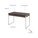 Ver imagem 5 de Escrivaninha Mesa Escritório 120Cm 2 Gavetas Kuadra