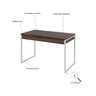 Escrivaninha Mesa Escritório 120Cm 2 Gavetas Kuadra - 5