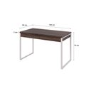 Ver imagem 3 de Escrivaninha Mesa Escritório 120Cm 2 Gavetas Kuadra