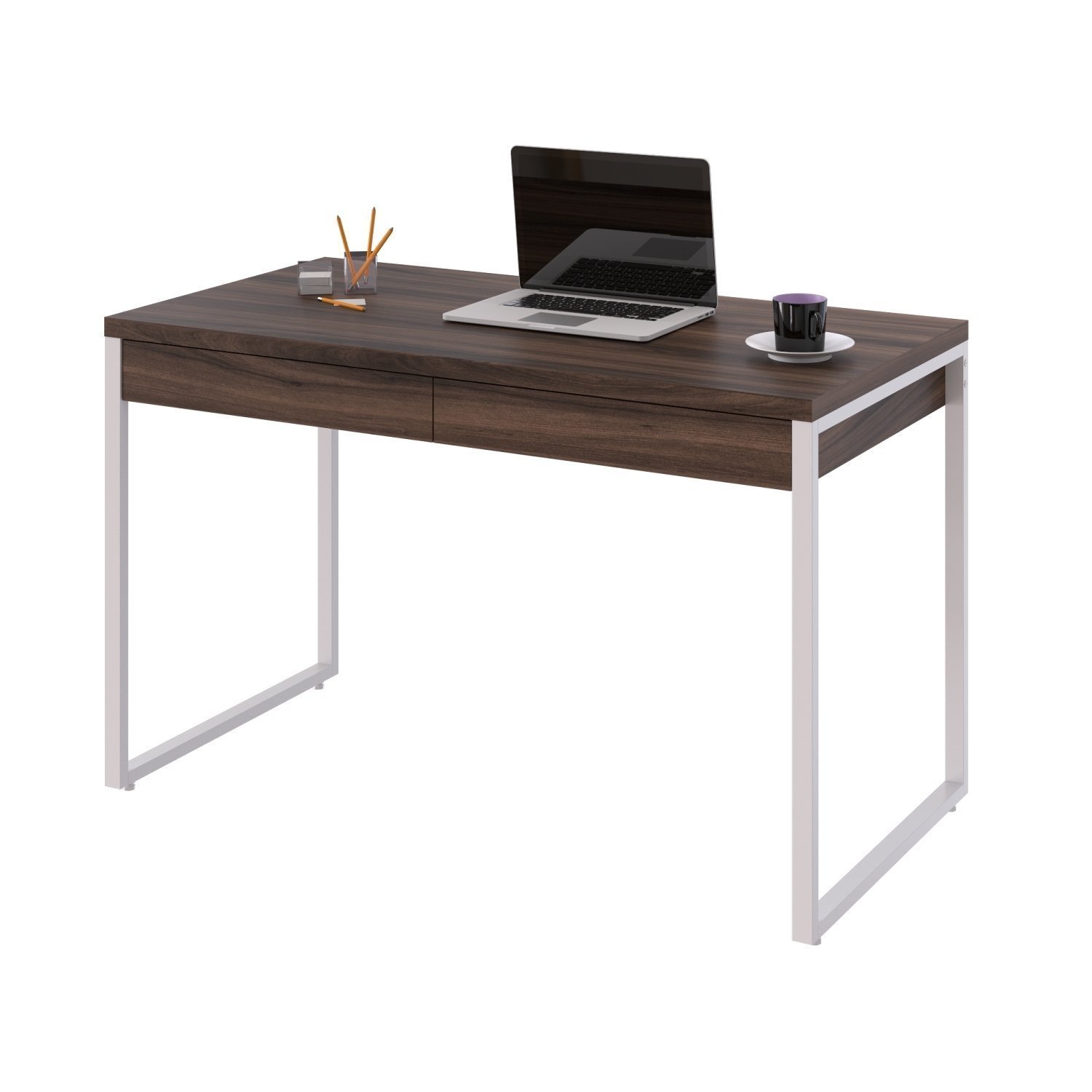 Mesa Para Escritório 120Cm 2 Gavetas Kuadra - 4