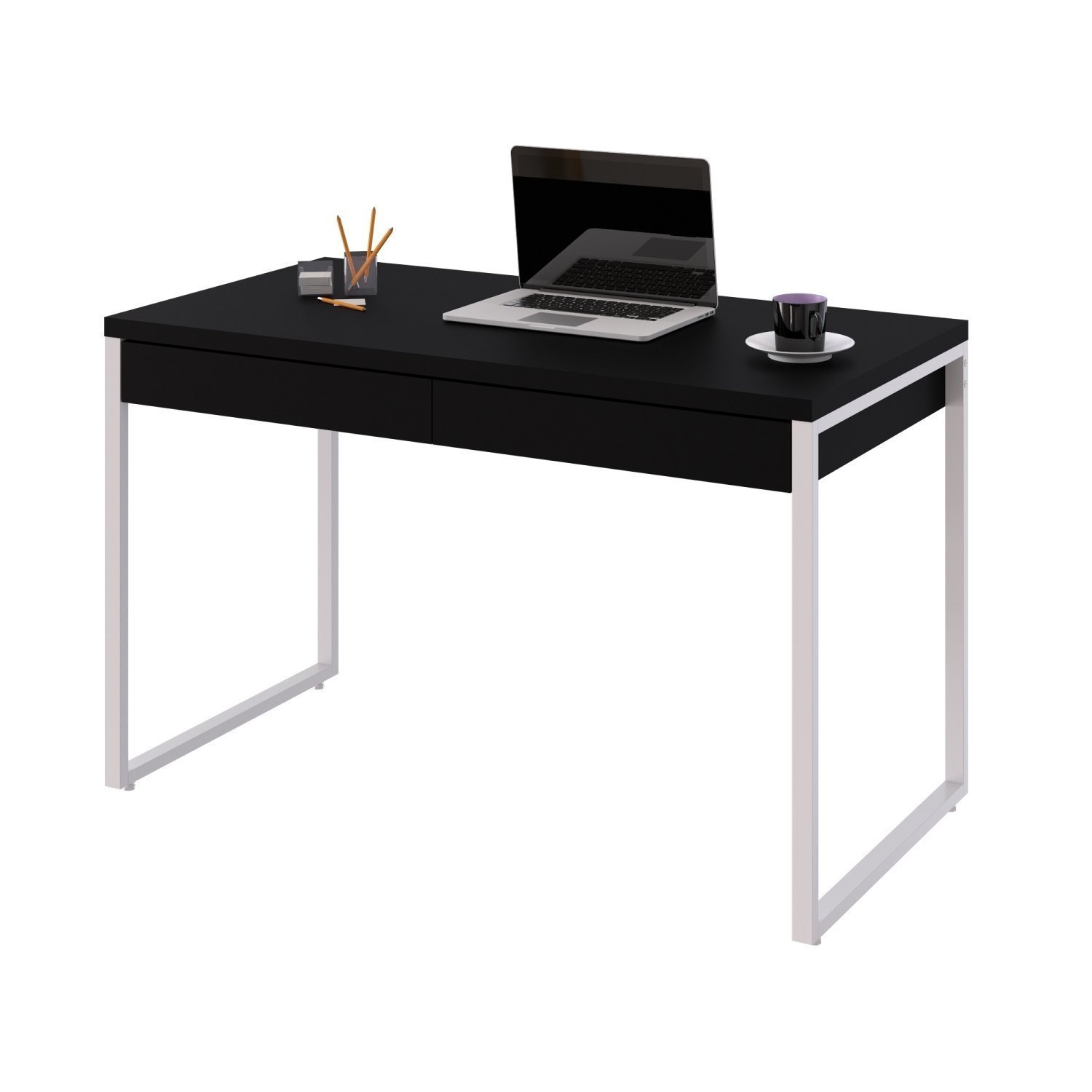 Mesa Para Escritório 120Cm 2 Gavetas Kuadra - 4