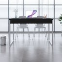 Ver imagem 1 de Escrivaninha Mesa Escritório 120Cm 2 Gavetas Kuadra