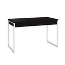 Ver imagem 6 de Escrivaninha Mesa Escritório Kuadra 2 Gavetas 120cm Industrial Preto Ônix e Branco Chess
