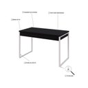 Ver imagem 5 de Escrivaninha Mesa Escritório 120Cm 2 Gavetas Kuadra