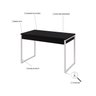 Escrivaninha Mesa Escritório 120Cm 2 Gavetas Kuadra - 5