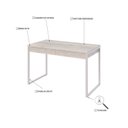 Ver imagem 5 de Escrivaninha Mesa Escritório Kuadra 2 Gavetas 120cm Industrial Snow e Branco Chess